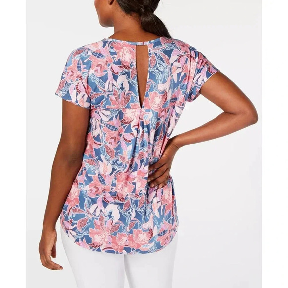 IDEOLOGY Floral Short Sleeve T-shirt NWOT SMALL - Picture 11 of 12